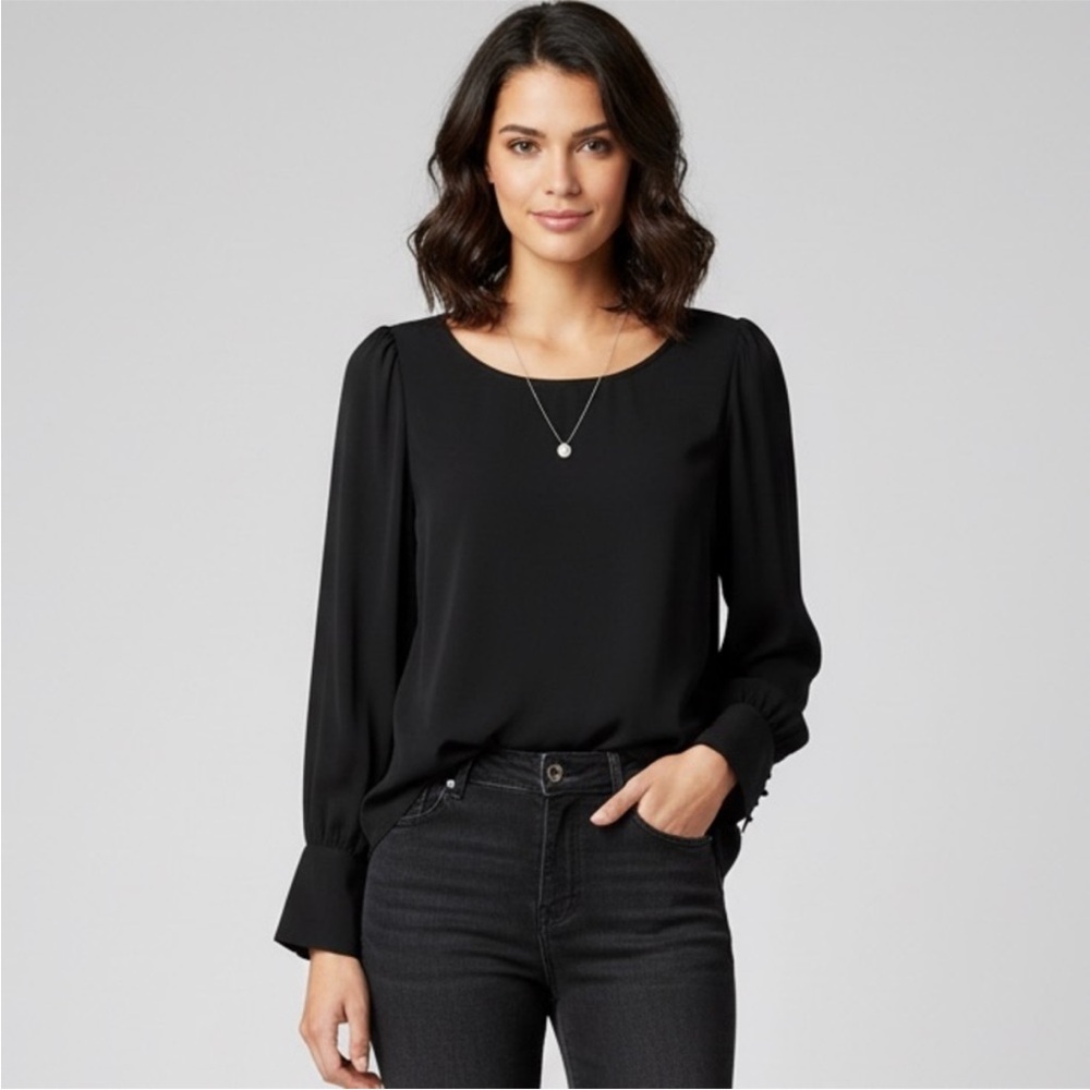 Express Black Long Sleeve Blouse